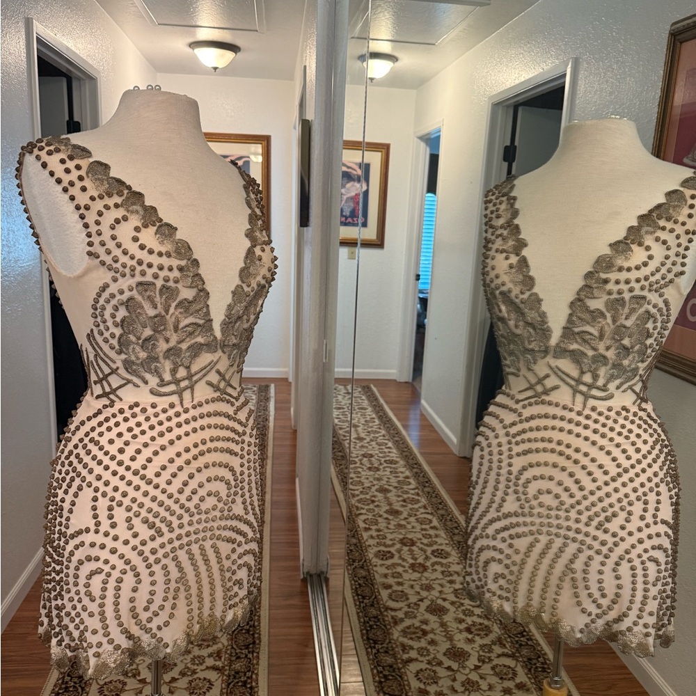 Ema Savahi double v neck dress